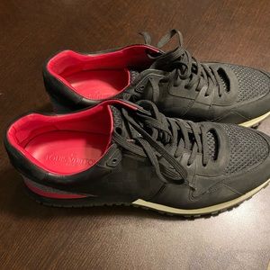 Men’s 11 LV black checkered sneakers